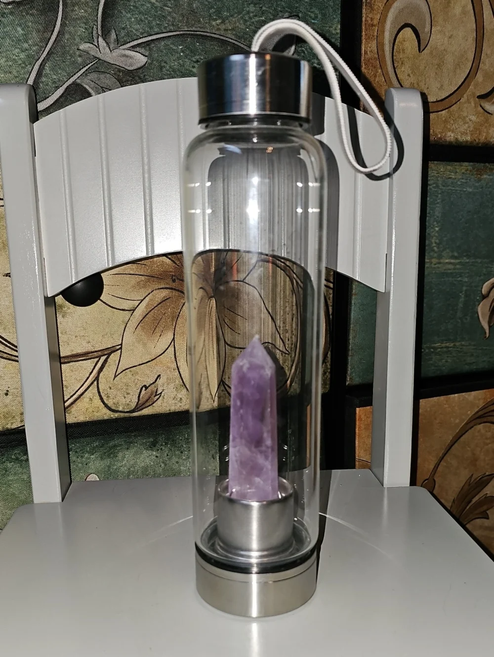 Amethyst Crystal Water Bottle